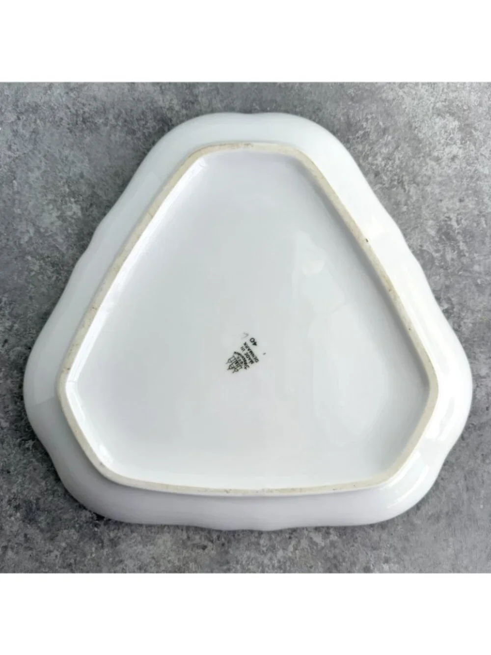 Bing & Grondahl Blue Seagull Triangular Bowl Platter Serving Dish Nautical Coast
